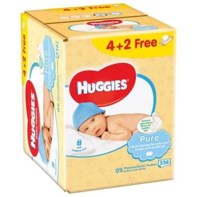 HUGGIES Nouvelles Lingettes Pure 4+ 2 Gratuite (6x pour 20