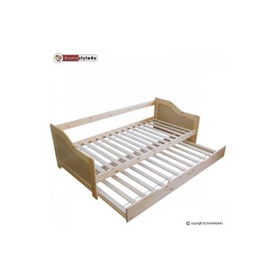 Lit Simple Naturel Verni 90x200 avec tiroir lit pour 200