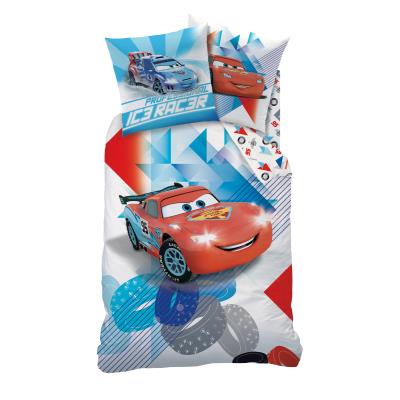 Housse de couette et taie doreiller CARS 100% coton pour 48