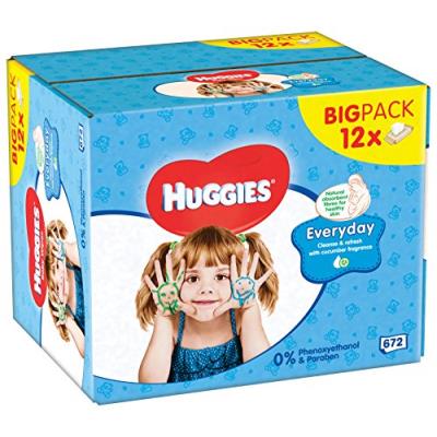HUGGIES Nouvelles Lingettes Everyday ( 12x56) pour 24