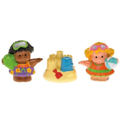 Fisher-price - n0723 - tube figurine little people - plage pour 40
