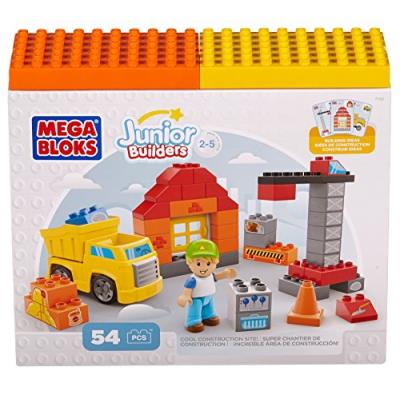 Mega bloks - 7152 - jeu de construction - junior builders - super site - 54 pices pour 20