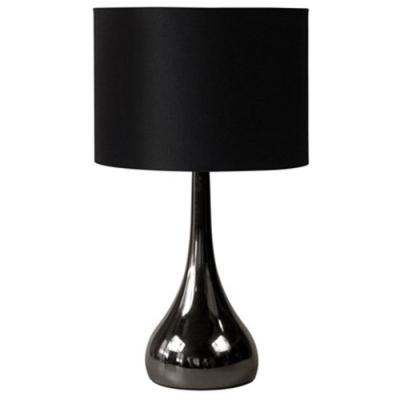 Lampe de table Touch ELINE, noir mtal et tissu pour 79