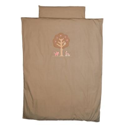 taftan - housse de couette et taie doreiller arbre marron (100 x 135 cm) - marron pour 95