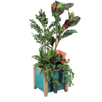 Bac  fleurs h400 couleur turquoise - EMMA pour 252