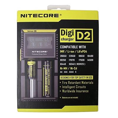 Nitecore 2 Accus Chargeur Noir pour 49