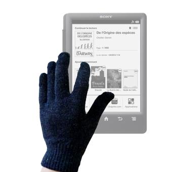 de gants capacitifs (moyen) pour liseuse ebook SONY PRS T3 6 pouces
