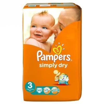 PAMPERS Simply Dry - 4 a 9 Kgs - X45 (x1) pour 21