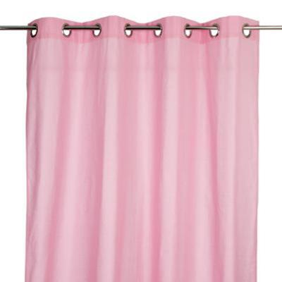 Rideau en coton pour chambre enfant coloris rose, L.260 x l.140 cm -PEGANE- pour 26