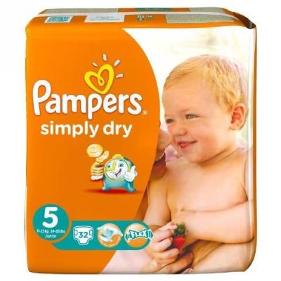 PAMPERS Simply Dry - 11 a 25 Kgs - X32 (x1) pour 22