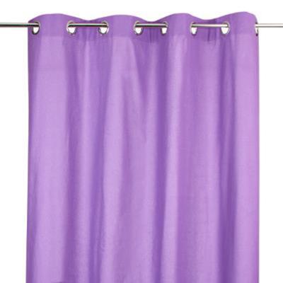 Rideau en coton pour chambre enfant coloris violet, L.260 x l.140 cm -PEGANE- pour 26