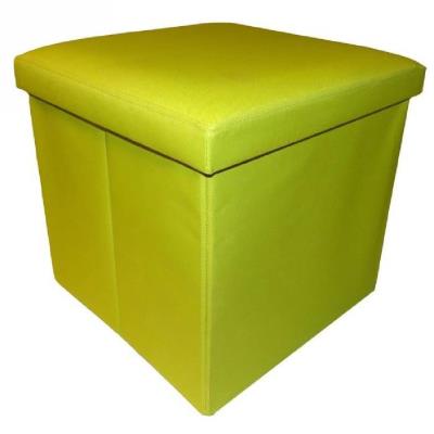 Pouf et rangement pliable vert 38 cm pour 29