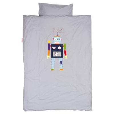 taftan - housse de couette et taie doreiller robot (100 x 135 cm) - gris pour 80