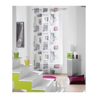 votre voilage a oeillets 140x240 cm imprime city colors
