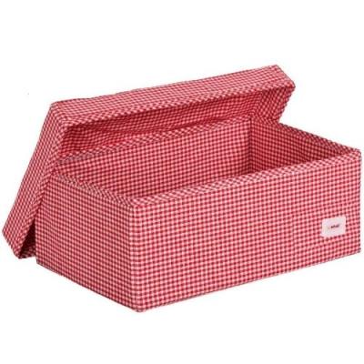 minene underbed storage box with gingham (red) pour 39