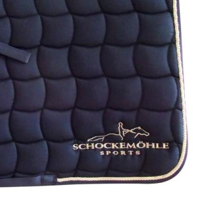 Schockemöhle 1600-00032 Coach Plus Dl Tapis De Selle De Dressage Pour Chevaux Demi-sang Bleu Marine Champagne pour 47