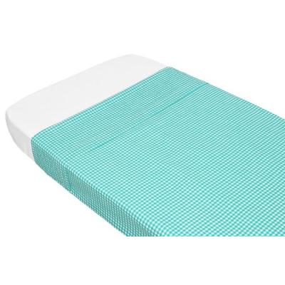 taftan - drap de lit vichy turquoise (100 x 80 cm) - turquoise pour 20