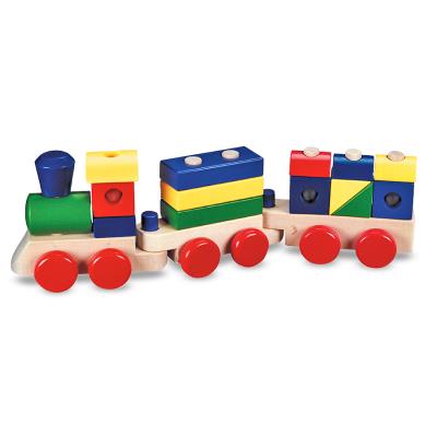 Train en bois avec cubes colors  empiler Jackson pour 32