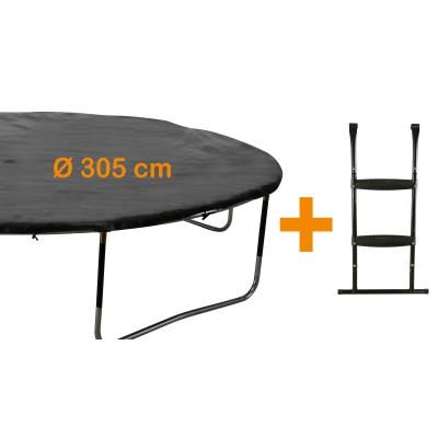 Kangui - Pack 2 Accessoires Trampolines 305cm (échelle + Couverture) pour 60