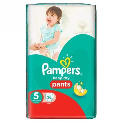 Pampers baby dry pants taille 5, 12 a 18kg 36 couches pour 25