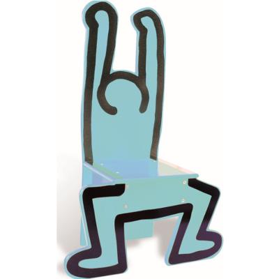 Chaise Keith Haring bleue turquoise Vilac pour 78