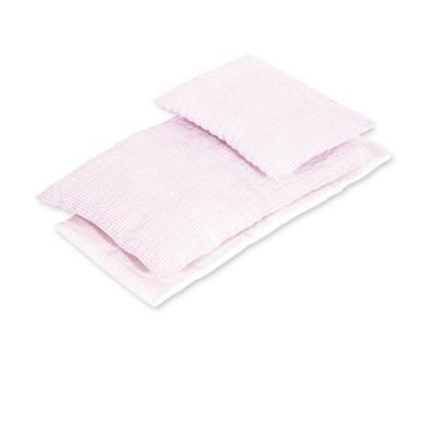 Pinolino - Textile 3 pices pour lit de poupe - Vichy rose pour 24