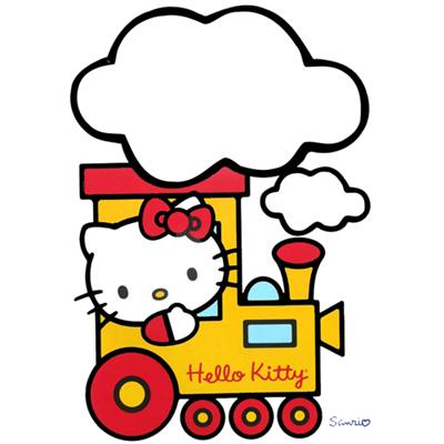 Sticker Deco Gant Hello Kitty tableau blanc pour 18