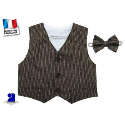 Gilet de costume et noeud bb, chocolat Taille - 71 cm 9 mois , Couleur - Marron pour 49