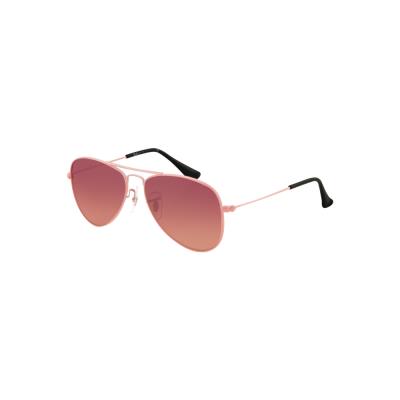 Ray-ban Aviator Junior Rose Métallique Rose Dégradé Miroité Argent pour 74