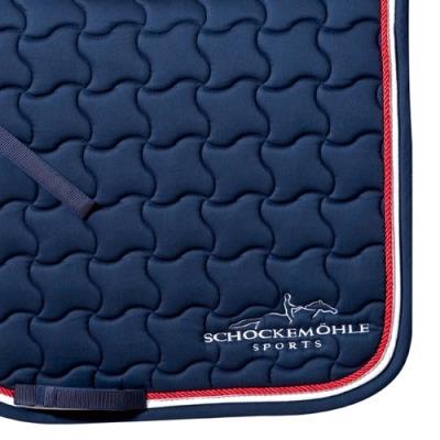 Schockemöhle 1600-00030 Champion Dl Tapis De Selle De Dressage Pour Chevaux Demi-sang Bleu Marine Rouge pour 65