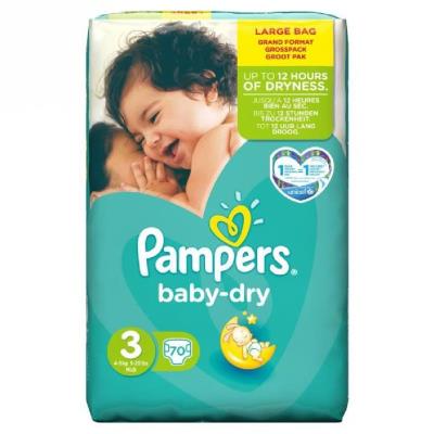 Pampers baby dry taille 3 4 a 9 kg 70 couches pour 26