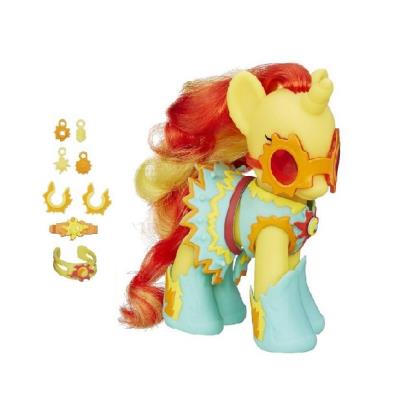 My little pony - sunset shimmer : beaute et accessoire 15 cm - mon petit poney jaune pour 25