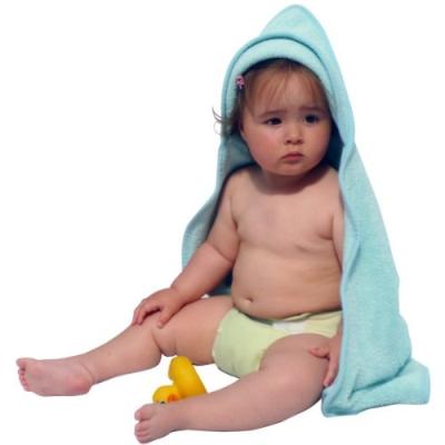 close parent - serviette de bain  capuche duck egg - bleu pour 42