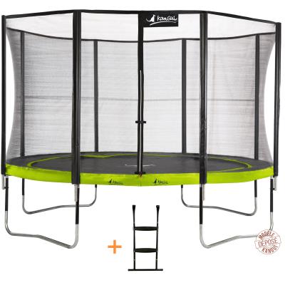 Kangui - Trampoline De Jardin 365 Cm + Filet De Sécurité + Échelle Punchi Aloe 360 pour 359