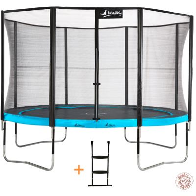 Kangui - Trampoline De Jardin 365 Cm + Filet De Sécurité + Échelle Punchi Atoll 360 pour 359