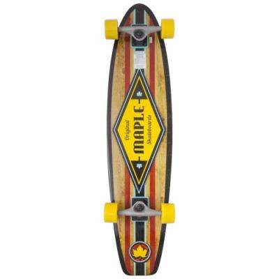 Maple Plank Longboard Complet Noir Jaune Bois 36x8,625 pour 129