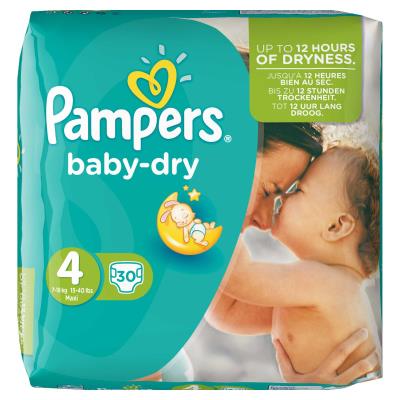 Pampers baby-dry maxi 4 30pice(s) (4015400696155) pour 28