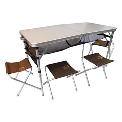 O´camp Set Table + 4 Tabourets pour 64