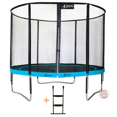 Kangui - Trampoline De Jardin Rond 305 Cm + Filet De Sécurité + Échelle Punchi Atoll 300 pour 275