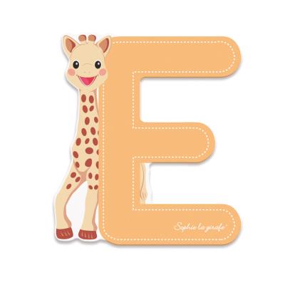 Lettre dcorative sophie la girafe : e (orange) janod pour 2