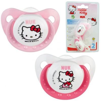 Nuk - 2 Sucettes physiologiques silicone Hello Kitty - T02 pour 10