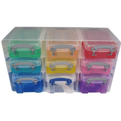 Really Useful Box - Really Useful Box - Organiseur de 9 Boites (6 Boites X 0.20 Litre + 3 Boites X 0.30 Litres) Assortis pour 32