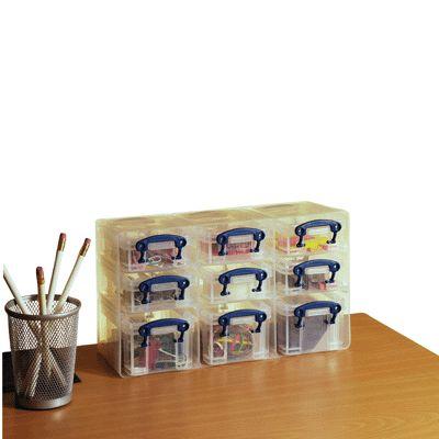 Really Useful Box - Really Useful Box - Organiseur de 9 Boites (6 Boites X 0.20 Litre + 3 Boites X 0.30 Litres) Transparent pour 30