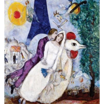 Puzzle Michle Wilson - Puzzle dart en bois 250 pices Michle Wilson - Chagall : Les maris de la Tour Eiffel pour 70
