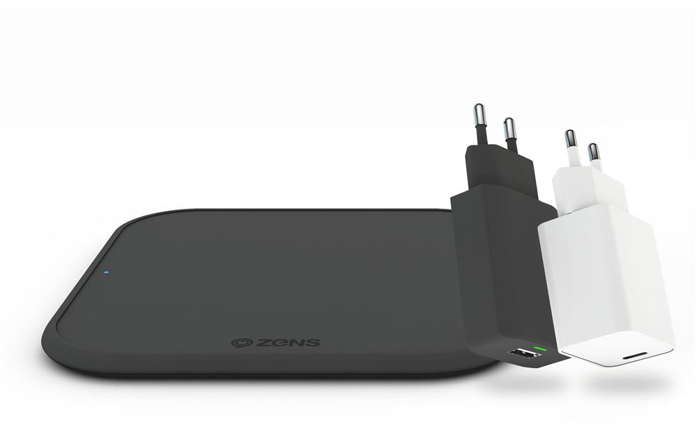 Pack PAD Induction ZENS Noir Chargeurs Secteur USB A Chargeur USB C