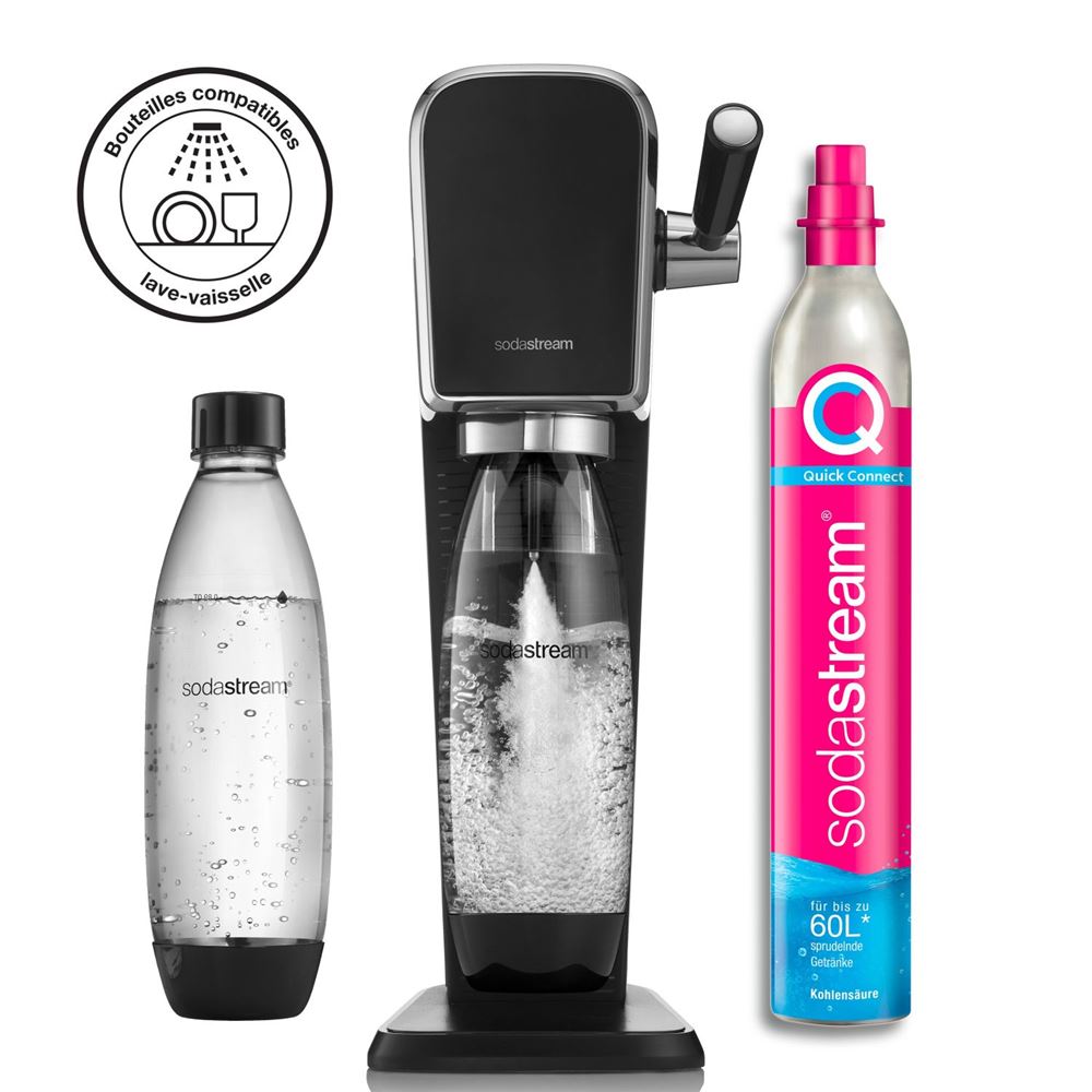 Pack Machine Soda Et Eau Gazeuse Sodastream Art Noir Avec