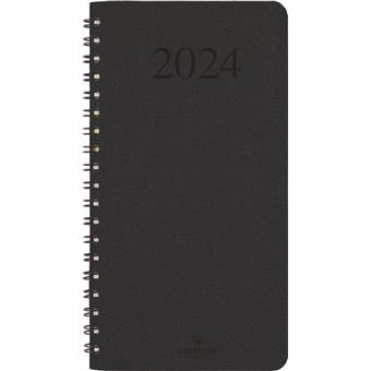 Agenda Civil Semainier Poche Oberthur 2024 16 WireO FSC Galway Noir