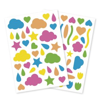 Set De Planches A Gommettes Maildor Baby Multiforme Fluo Carnets