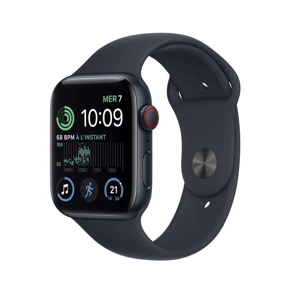 Apple Watch SE GPS Cellular 2ème génération boîtier Aluminium Minuit