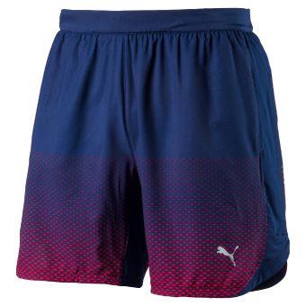 Short Puma Running Pace Graphic Bleu Marine Taille M Shorts Et